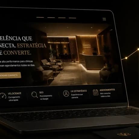 Sites para clínicas com velocidade, SEO e agendamentos